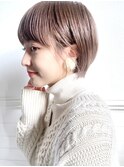 【December】マッシュショート ショートボブ 小顔 イノアカラー