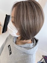 ラノバイヘアー(Lano by HAIR) 白髪染めぼかしハイライトグレージュカラー