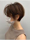ハンサムショート ショート マロンベージュ 大人かわいい