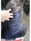 ANインナーカラーブルーパープル　熊本　美容室