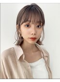 グレージュ/20代30代/くびれミディ/ミルクティーベージュ