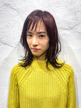 ボウ(BEAU) ハイカジュアル女性に◎ソフトウルフ×高彩度レッドブラウン