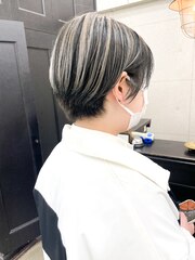 【Anli☆岩瀬萌】アンブレラカラー ホワイトシルバー ベリショ