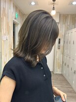 ナンバー アンフィール 渋谷(N° anfeel)&nbsp;セミディハイライトシアーカラーオリーブダークアッシュ学割U24