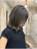 セミディハイライトシアーカラーオリーブダークアッシュ学割U24