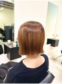 《FRAMEporto》ぱつっとボブ×オレンジカラー