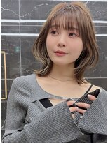 サイン 渋谷(SIGN) タッセルボブレイヤーカットグレージュブリーチ無し