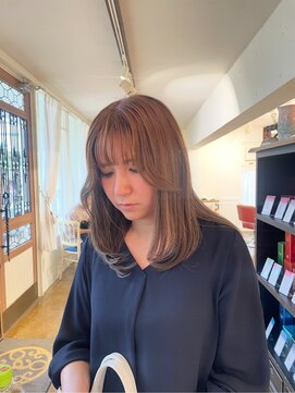 ヘアラウンジ アンリオ(hair lounge an rio) 顔周りレイヤー×ベージュcolor