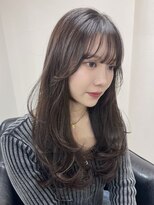 クレム 博多駅店(ChLem)&nbsp;顔まわりレイヤー 艶カラー 暗髪 韓国風 髪質改善 福岡美容室