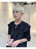 ハイブリーチ　マッシュショート　ホワイトブリーチ