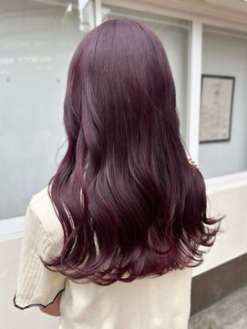 ラレイ ハラジュク(Lalei harajuku) 【白石】ブリーチなし8トーンワインレッドボルドー赤髪原宿