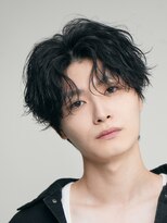 メンズカットマッシュ緩めシャドウパーマ韓国フェザーパーマ原宿