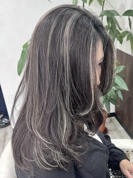 ベルヘアーデザイン 堺東(Belle hair Design) ハイライトレイヤーカット外国人風イルミナカラー20代30代40代
