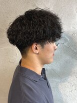 ニアウ 高崎店(Niau)&nbsp;メンズマッシュ縦落ちツイストスパイラルパーマ群馬高崎眉毛