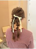ツイン編みおろし/お呼ばれヘア