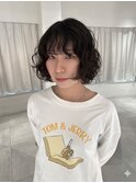 <ゲスト>ラフなウェーブでおしゃれなボブパーマ