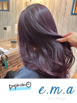 エマヘアデザイン(e.m.a Hair design) パープルカラー