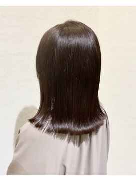 タヤ 府中店(TAYA) 透明感ブラウン☆白髪もOK/大人ミディアム外ハネ/府中