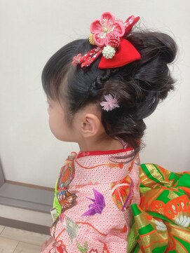 美容室せき 洋風アップ＋七歳着付け