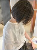 【三ツ井純】20代30代透明感カラー アッシュグレージュ 丸みボブ