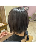 ウルカ 川口店(ulQua) 黒髪ココアベージュボブウルフグレージュカラー