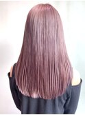 ピンクベージュ_グレージュカラーボブウルフ_ba327891