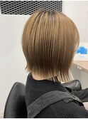 前下がりボブ/20代30代40代/ハイトーンカラー/きりっぱボブ