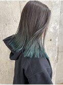 #gray×green　切りっぱなし　モードヘア