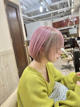 エクリ 麻布十番(equri) セクションカラー【ピンク×ブラウン】