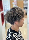 大人気ツイストスパイラルパーマ×ハイライト