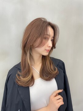 ロンドルーチェ 心斎橋(Lond luce) エアリーロングピンクブラウン【心斎橋/髪質改善】