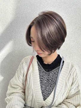 アンユヘアー 与野駅前店(unu.hair) 30代40代50代与野/ツヤ髪透明感ブラウン/ハンサムショート