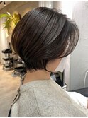 こなれミディ/白髪ぼかしハイライト*レイヤーカット