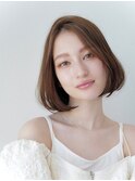 20代30代大人かわいい小顔くびれレイヤーカット韓国レイヤーボブ