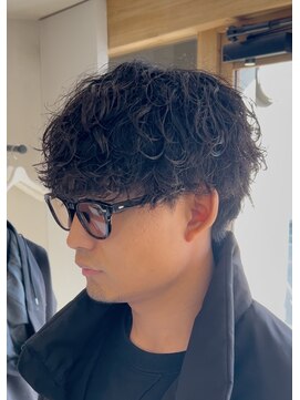 メンズギフト(men's GIFT) ツーブロック波巻きスパイラルパーマメンズマッシュウルフ