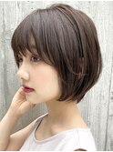 国分寺ショートボブマッシュボブ白髪ぼかしショートカット40代