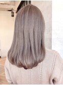 ミニウルフチェリーブラウンブリーチなしレイヤー韓国前髪/銀座