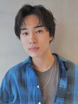 ニコ トウキョウ ロジック(nico TOKYO Logic)&nbsp;センターパートニュアンスパーマフェザーパーマ