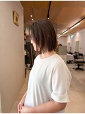 ボブ/結べるボブ/切りっぱなし/グレージュ