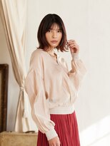 カバーヘア ブリス 上尾西口店(COVER HAIR bliss)&nbsp;ヘーゼルグレージュ切りっぱなし外ハネくびレイヤーtk1上尾