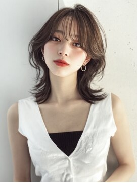 テーラヘアー つくば研究学園店(TELA HAIR) ミディアムウルフ×マロンベージュ【TELA HAIR つくば研究学園】