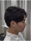 センターパート/フェザーパーマ/毛流れ/池袋メンズカット