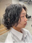 長岡シャドウパーマ緩めスパイラルパーマ波巻きパーマッシュ30代