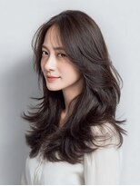 ダル 渋谷/表参道(DAL.)&nbsp;顔周りカットハッシュカットダークブラウンワンホンレイヤー韓国