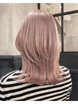 シンティアバイアルティナ 渋谷店(Cyntia by artina) ピンクミルクティーベージュ/ミディアムハッシュカット