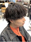調布メンズパーマツイストスパイラルパーマ波巻きパーマツイスパ