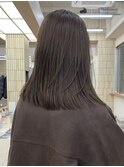 ブリーチなし切りっぱなしボブミディアムレイヤーボブ夏カラー