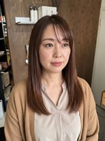 零秒女髪 千里丘店&nbsp;艶やかで上品な髪質改善セミロングスタイル艶髪美髪艶カラー艶感