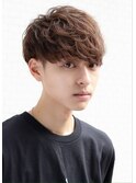 重め前髪 韓国マッシュ くせ毛風パーマ ソフトツーブロック