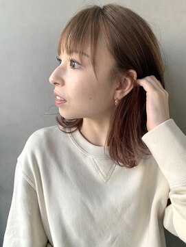 アンドレ ヘア デザイン(Andre Hair Design) ペールベージュ × インナーピンクパープル